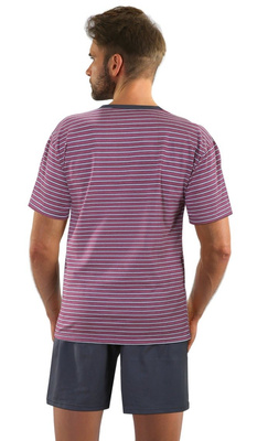 Piżama Męska Krótki Rękaw Krótkie Spodenki