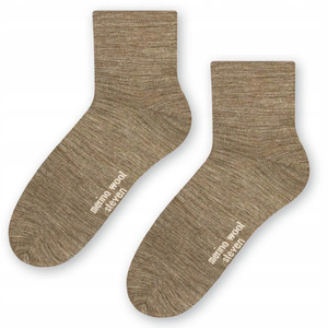Damskie Skarpetki Beżowe Merino Wool Comfort