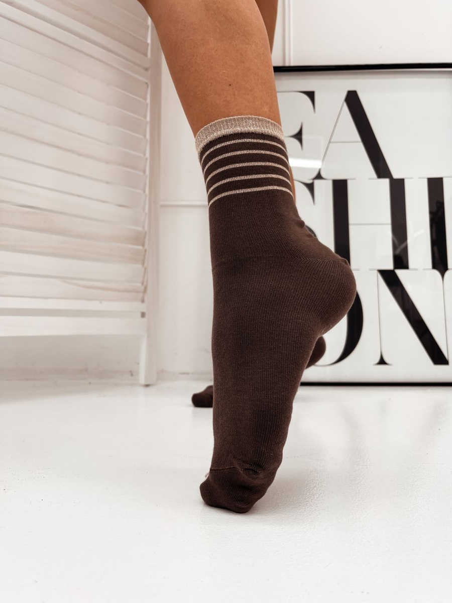 Skarpetki damskie Paski z lurexem 200