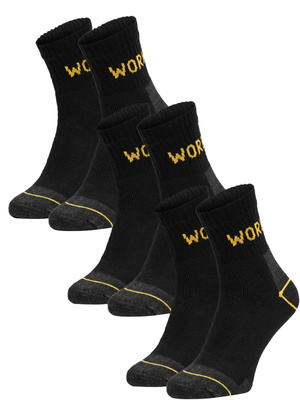 3X polskie Skarpety Robocze 3/4 Krótkie męskie WORK mega mocne