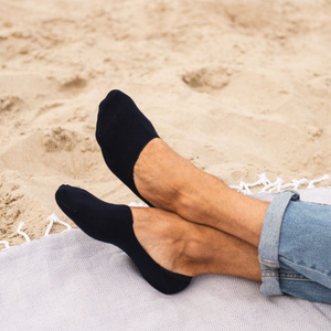 Białe Damskie Stopki Bambusowe Invisible