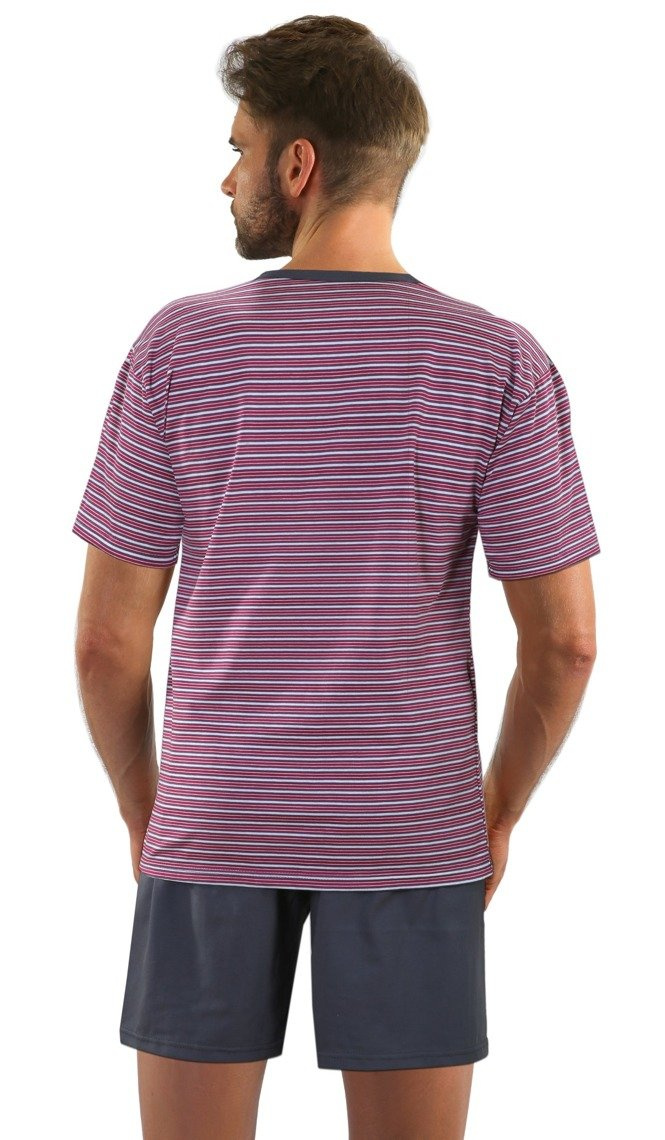 Piżama Męska Krótki Rękaw Krótkie Spodenki