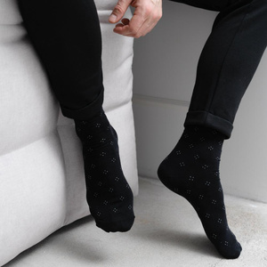 Skarpety garniturowe Wzór 122 niebieski