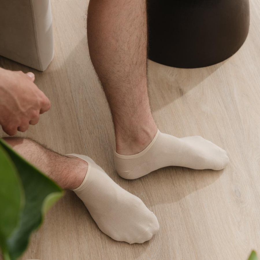 Niewidoczne mini stopki damskie/męskie art. 007 jasny beż Steven