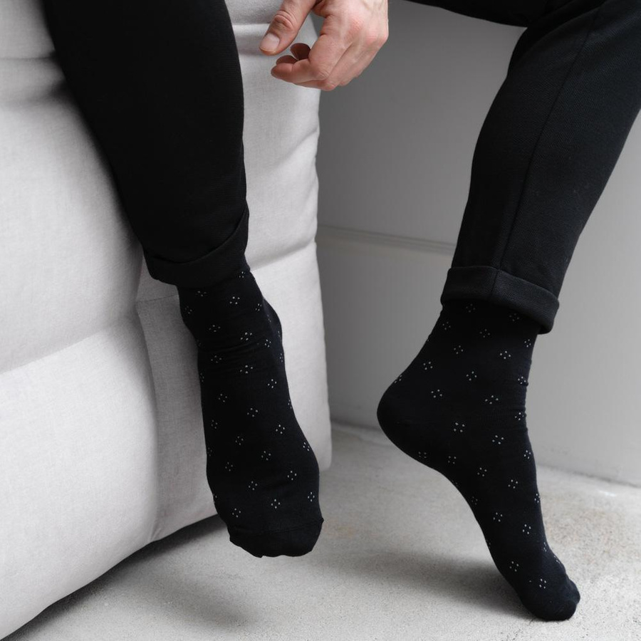 Skarpety garniturowe Wzór 122 niebieski