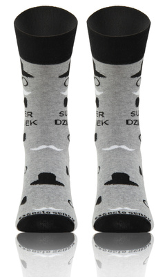 Skarpetki męskie Super dziadek szare