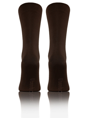 Brązowe bambusowe skarpety męskie garniturowe 4-pak Sesto Senso – komfort i higiena