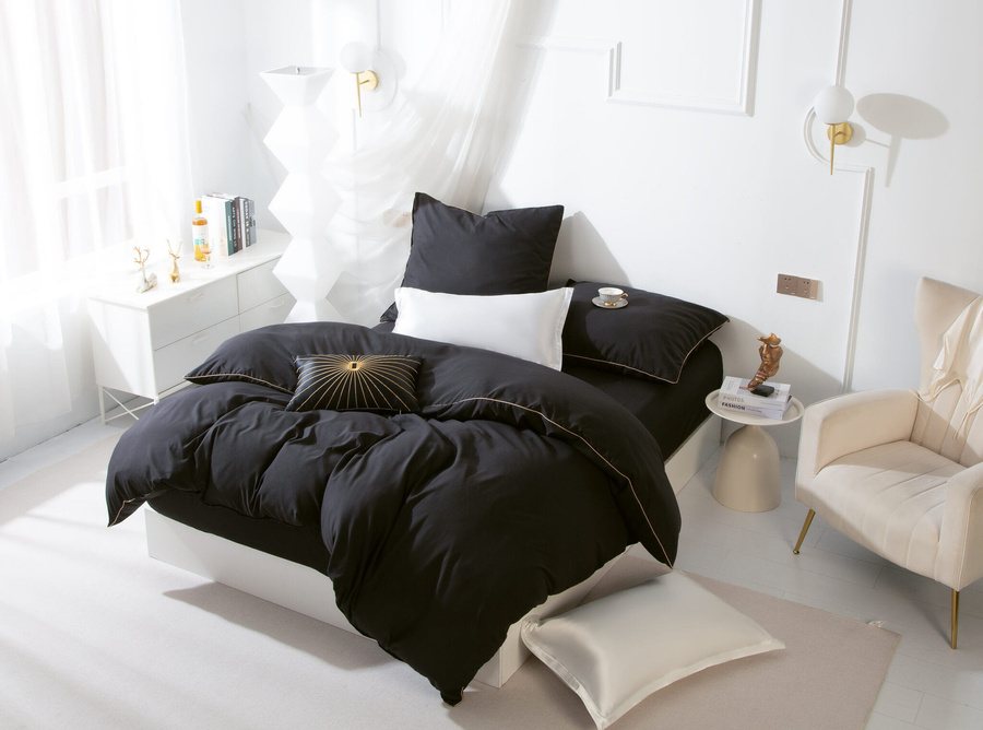 POŚCIEL QUEEN CZARNA ZŁOTA