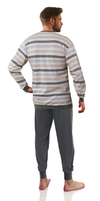Piżama męska długa w paski dres 100% bawełna 2346/07 Sesto Senso – wygoda i styl