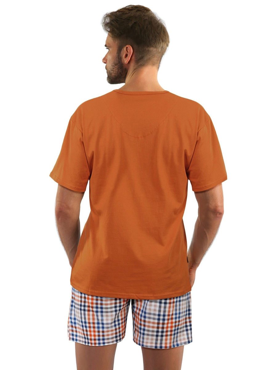 Piżama Męska Krótki Rękaw Krótkie Spodenki