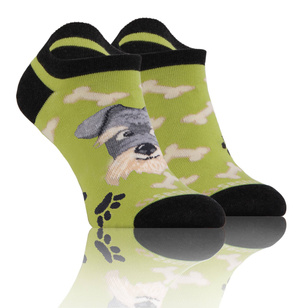 Pieski zielone skarpety stopki unisex 90% bawełna Finest Cotton Sesto Senso – styl i wygoda