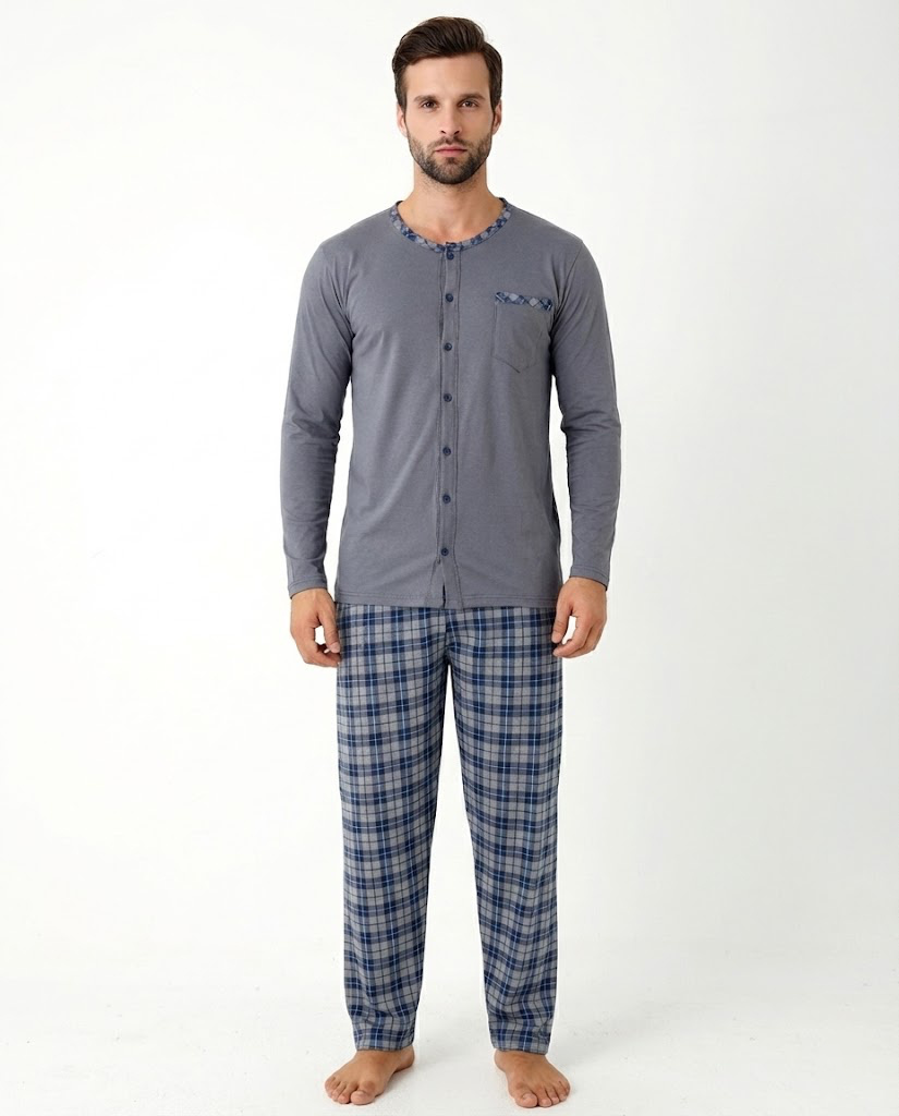Piżama Męska Rozpinana