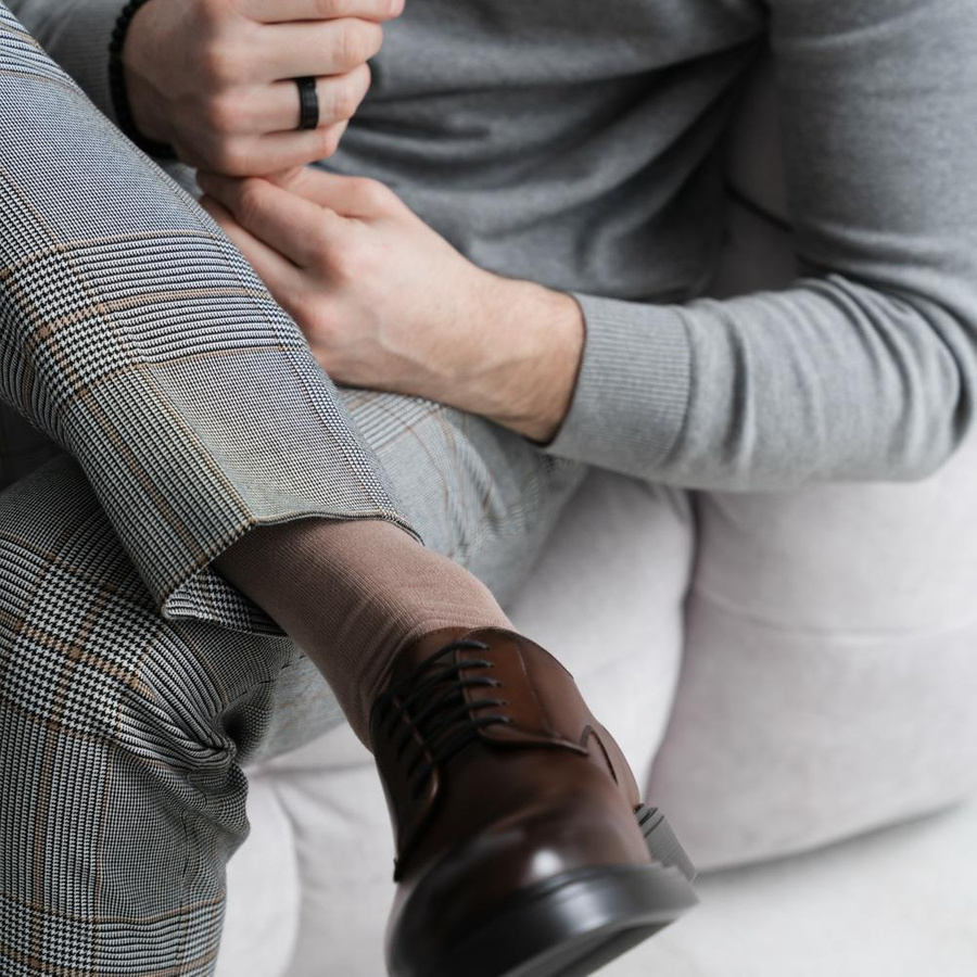 Skarpety męskie garniturowe gładkie Art. 056