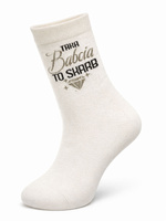 Skarpetki damskie ecru babcia to skarb