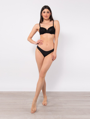 Czarne klasyczne figi damskie 83% poliamid Allure 2685 Sielei – komfort i elegancja.