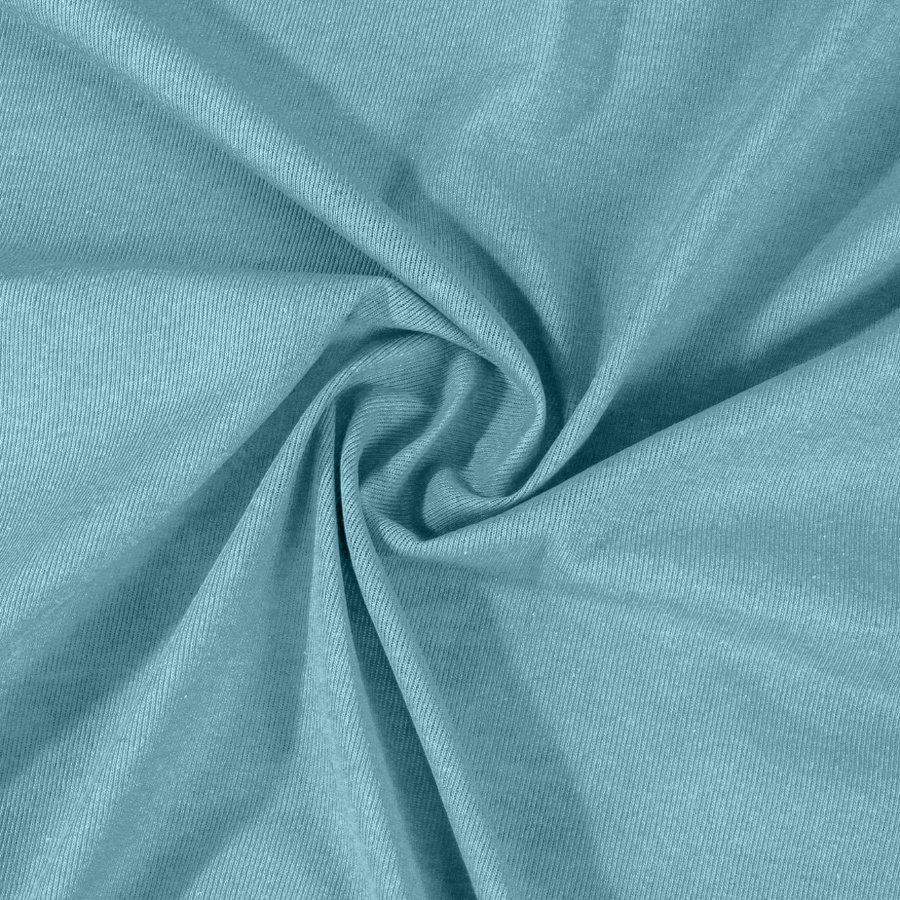 Niebieskie elastyczne prześcieradło z gumką 80% bawełna Jersey Sesto Senso – komfort snu