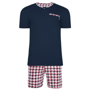 Piżama Męska Krótki Rękaw Krótkie Spodenki