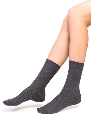Bawełniane Szare Skarpetki Damskie Comfort