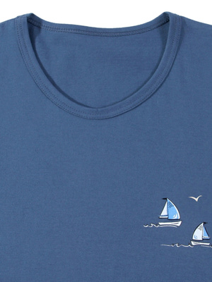 Piżama Męska Krótki Rękaw Krótkie Spodenki