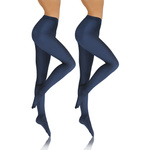 2x Kolorowe rajstopy kryjące z microfibry Hiver 40DEN