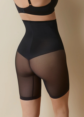 Czarne modelujące figi damskie 3/4 uda Selene – wyszczuplenie i elegancja.