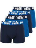 Bokserki Męskie 4 Pack Puma Comfort Stretch Granatowe Niebieskie