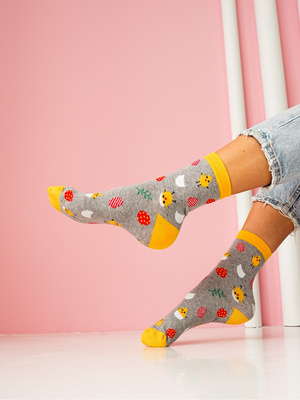 Skarpetki damskie Wielkanoc 0200.091, Kolor Czarny, Rozmiar 37-41