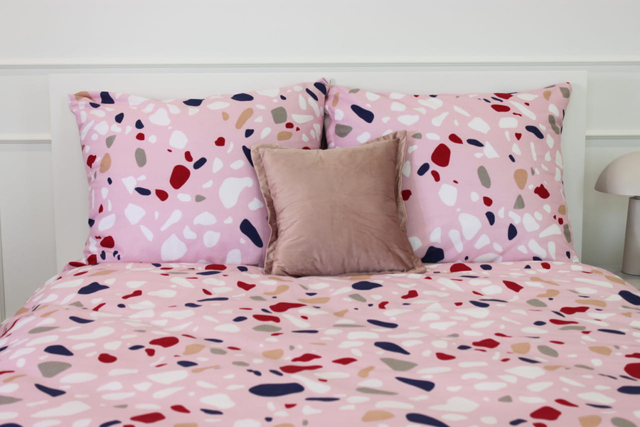 Różowa bawełniana pościel damska 160x200 Lastryko Spod Igły i Nitki – komfort snu.