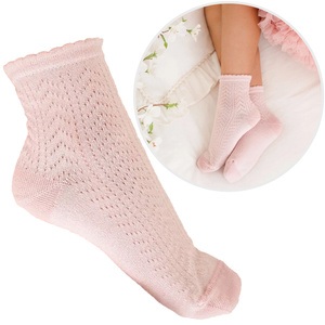 Skarpetki dziecięce ażurowe jodełka