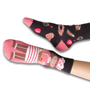 Skarpetki dziewczęce z cukiernikiem art. 014 KR331 melanż grafit