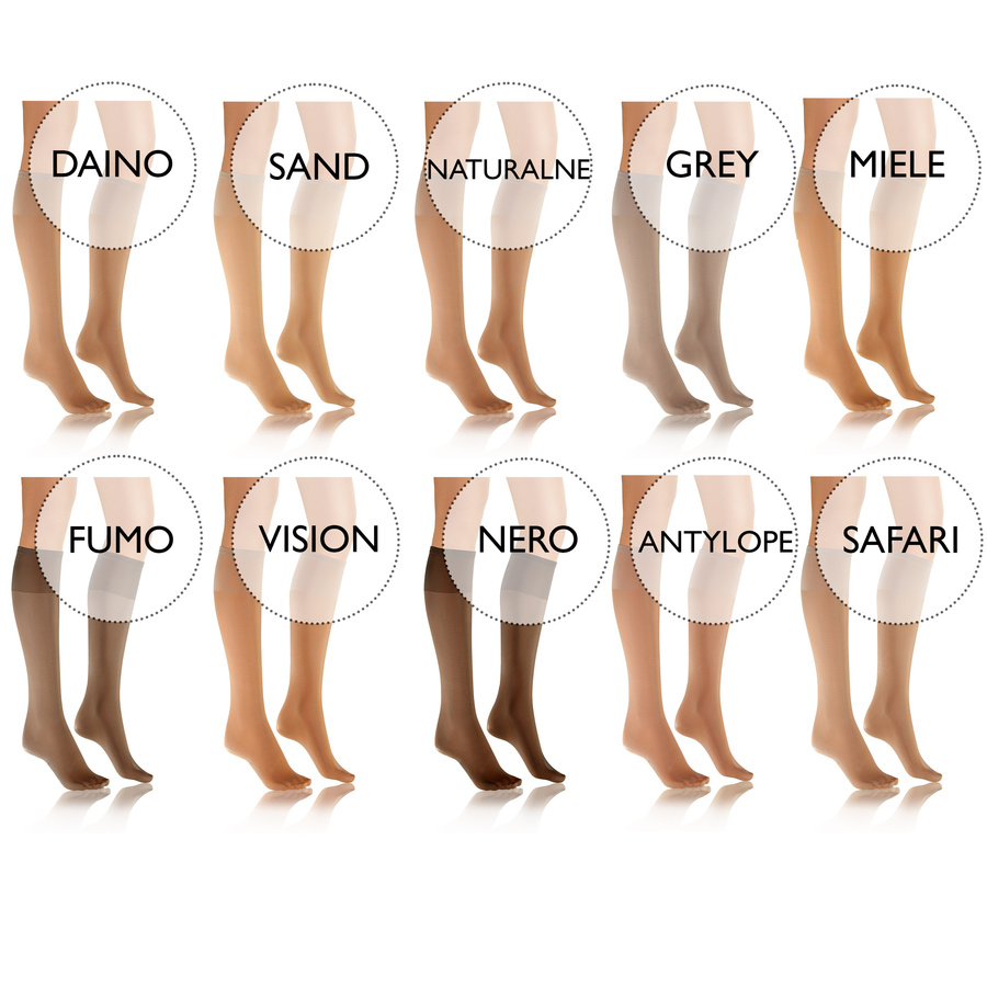 10x Podkolanówki Efekt Bosej Stopy IRIS Sesto Senso