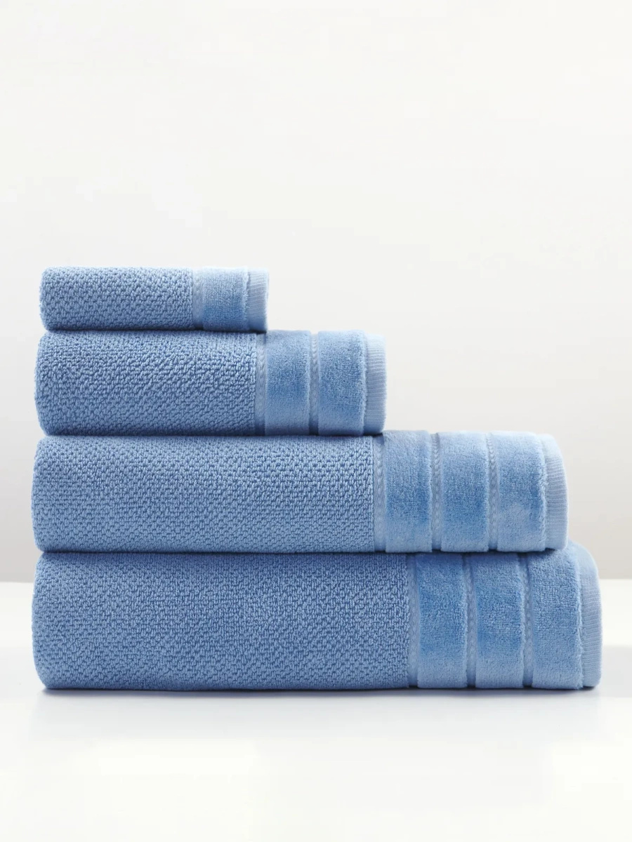 Niebieski ręcznik kąpielowy 100x150 Loren Spod Igły i Nitki – szybkie suszenie