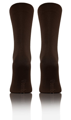 Brązowe skarpety męskie garniturowe 76% bambus Eco Bamboo Sesto Senso – komfort i ekologia