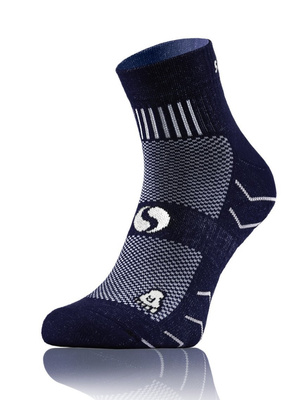 Granatowe skarpety sportowe 3/4 unisex 88% Bawełna AMZ Sesto Senso – komfort i wygoda