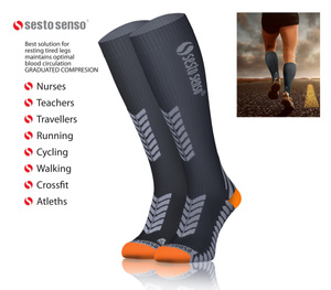 2x Sportowe KOMPRESYJNE długie skarpety do biegania