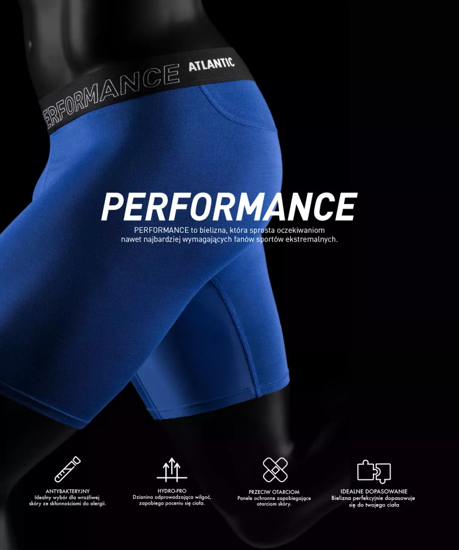 Granatowe bokserki męskie z włókna bambusowego 94% elastan 6% Model MH-1181 Atlantic – komfort i styl.