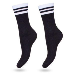 Skarpetki damskie w prążek z paskami