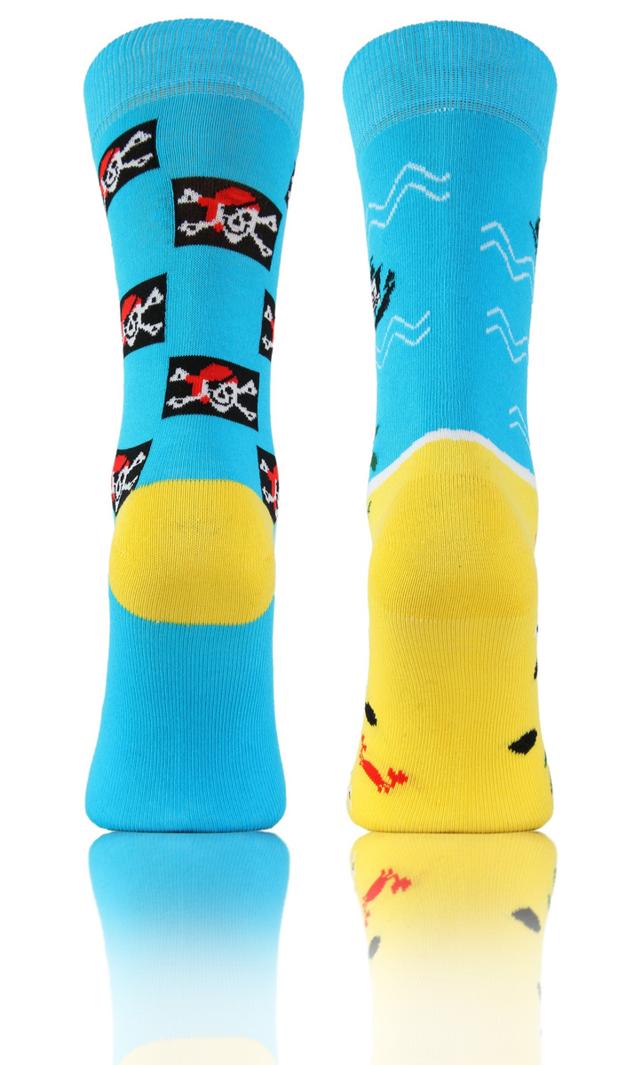 Długie Skarpetki Kolorowe Bawełniane Unisex 90% Bawełna z Zabawnym Wzorem Sesto Senso