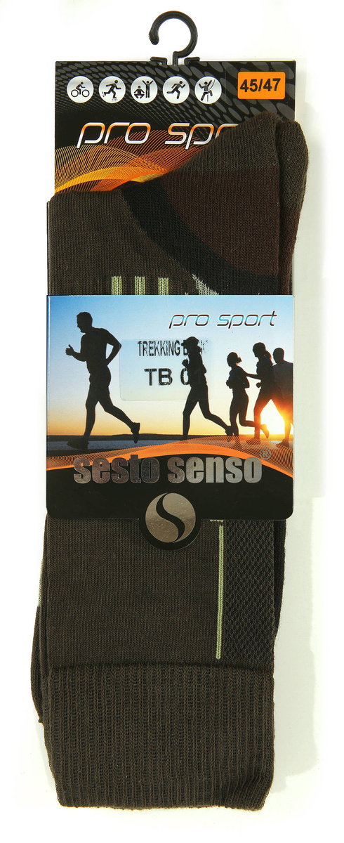 Kolorowe wzmocnione skarpety trekkingowe Trekking Basic Sesto Senso – komfort i ochrona