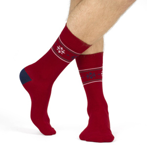 Świąteczne Skarpety Męskie Bawełniane
