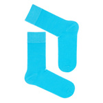 Skarpety męskie garniturowe gładkie turkusowe