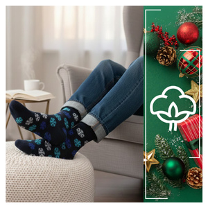 Skarpety męskie Świąteczne super miękkie bawełna Sesto Senso – świąteczny prezent