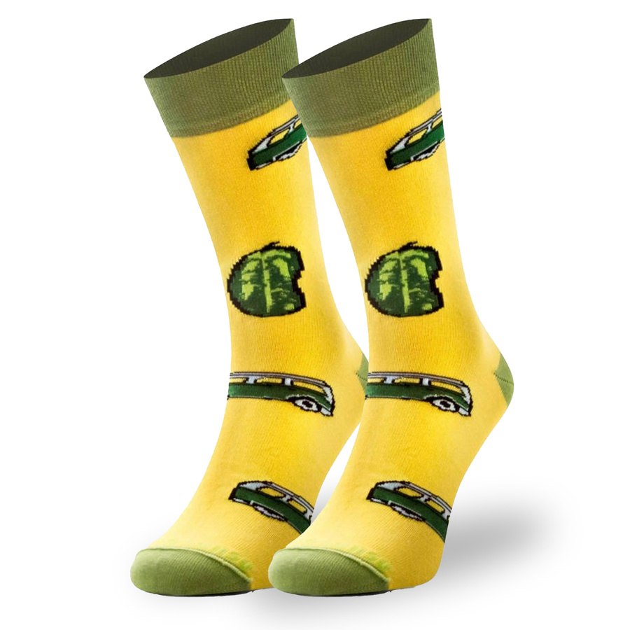 Długie Skarpetki Kolorowe Bawełniane Unisex 90% Bawełna z Zabawnym Wzorem Sesto Senso