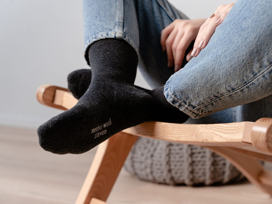 Skarpetki półfrotte z wełny merino art. 130