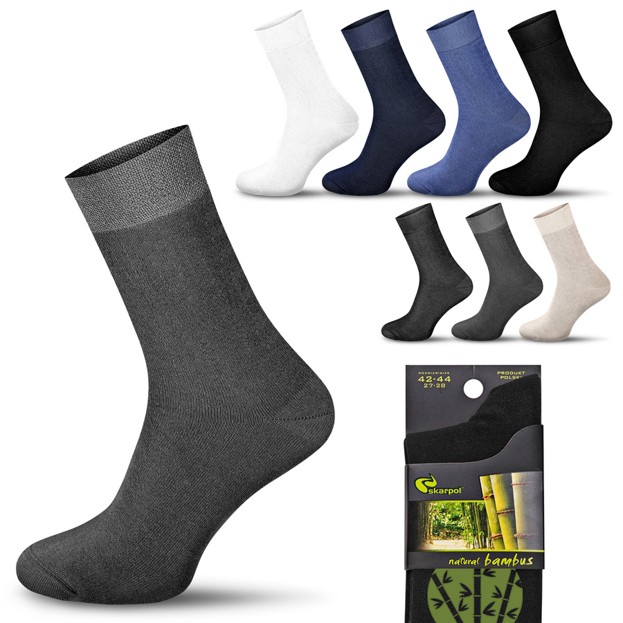 Skarpety Męskie Bambusowe Garniturowe 7-pack