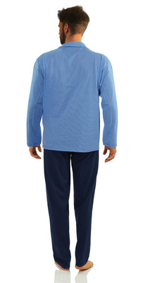 Piżama Męska Długi Rękaw Rozpinana