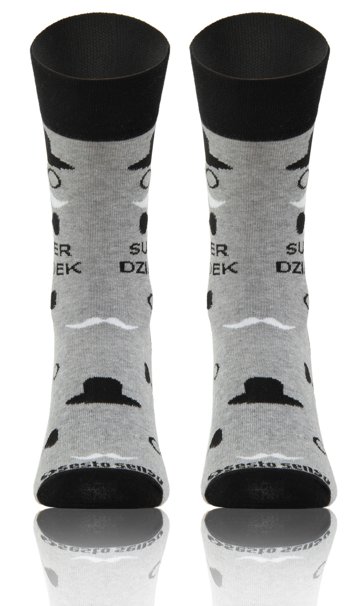 Skarpetki męskie Super dziadek szare