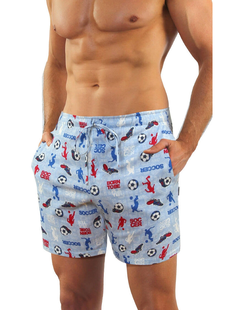 Piżama Męska Krótki Rękaw Krótkie Spodenki