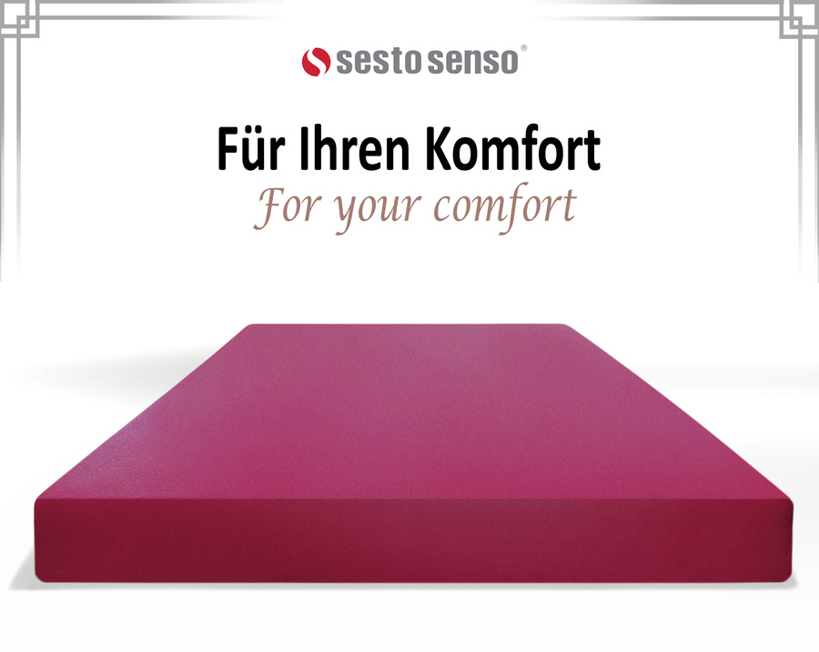 Bordowe elastyczne prześcieradło z gumką frotte 100% bawełna Sesto Senso – komfortowy sen