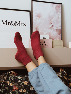 Bawełniane Szare Skarpetki Damskie Comfort